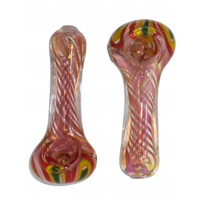 3.5" Gold Fumed Art Hand Pipe (Pack Of 2) [SG1540]